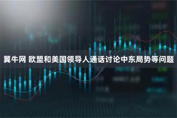 翼牛网 欧盟和美国领导人通话讨论中东局势等问题