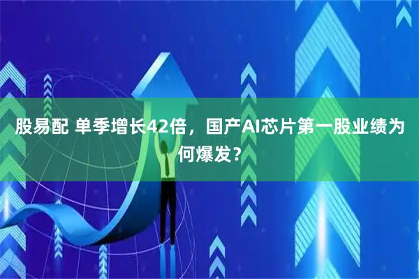 股易配 单季增长42倍，国产AI芯片第一股业绩为何爆发？