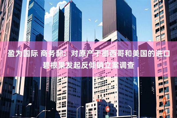 盈为国际 商务部：对原产于墨西哥和美国的进口碧根果发起反倾销立案调查