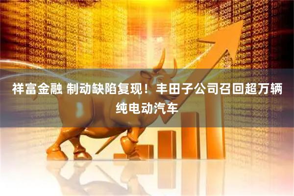祥富金融 制动缺陷复现!丰田子公司召回超万辆纯电动汽车